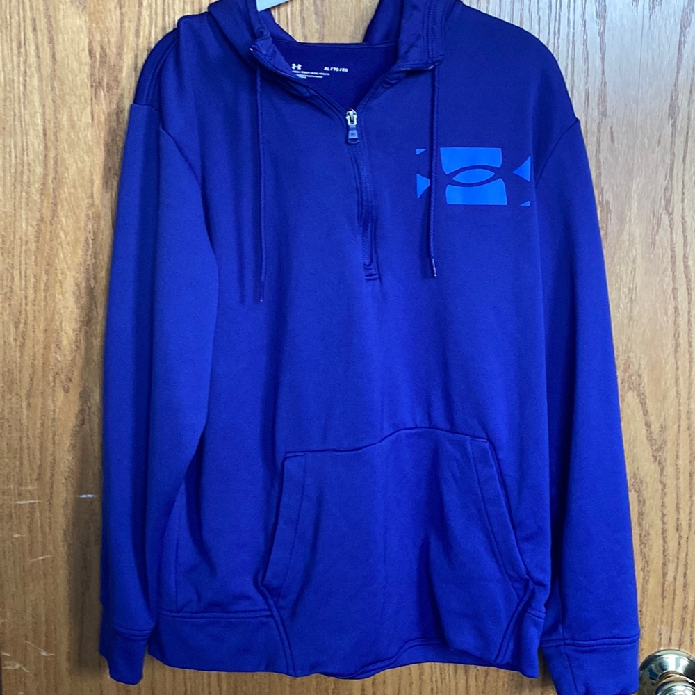 Purplish/bluish XL 3/4 zip under Armour hoodie